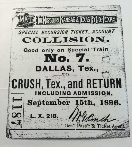 Crush Texas: een geplande treinbotsing